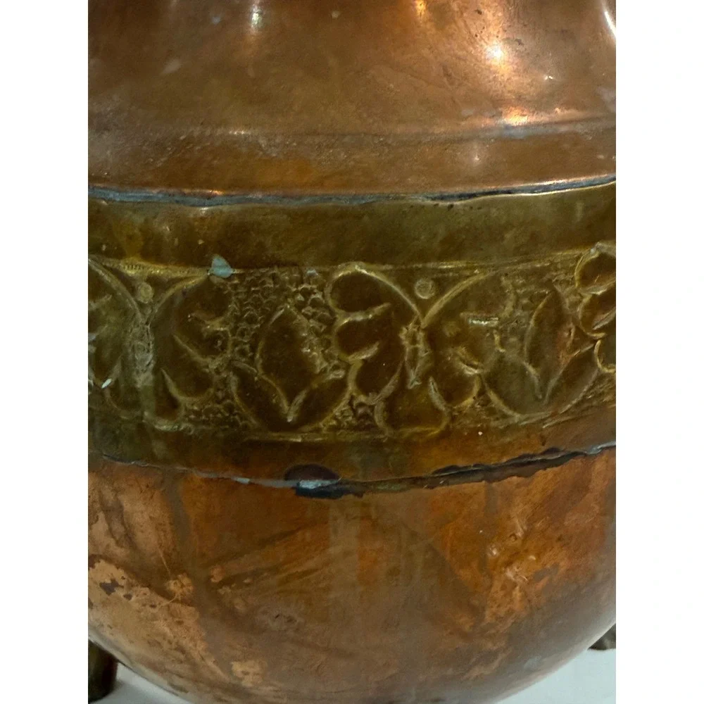 Vtg Bronze Copper Vessel Urn Pot 7